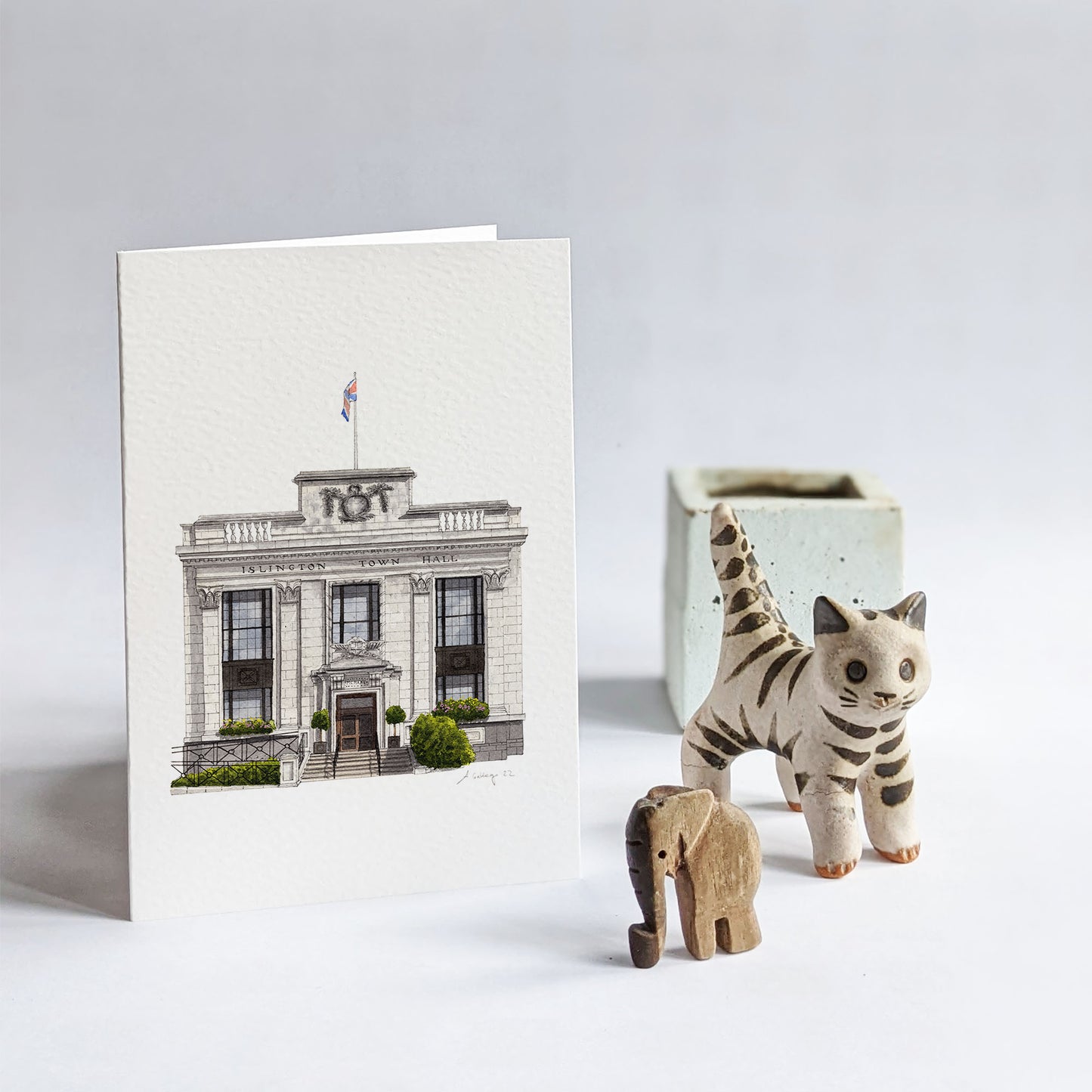 Islington Town Hall - Greeting card with envelope