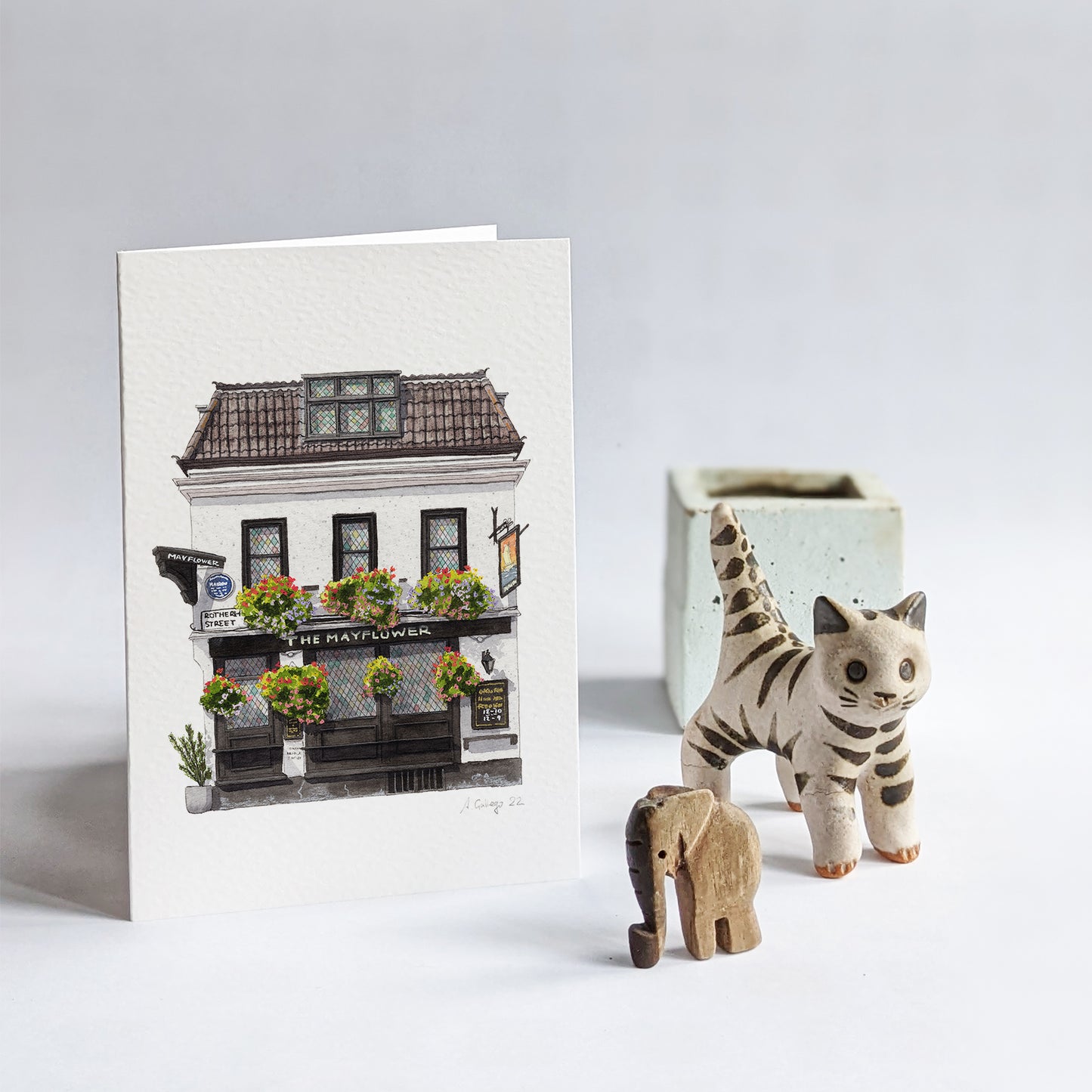 Rotherhithe - The Mayflower Pub - Greeting card with envelope
