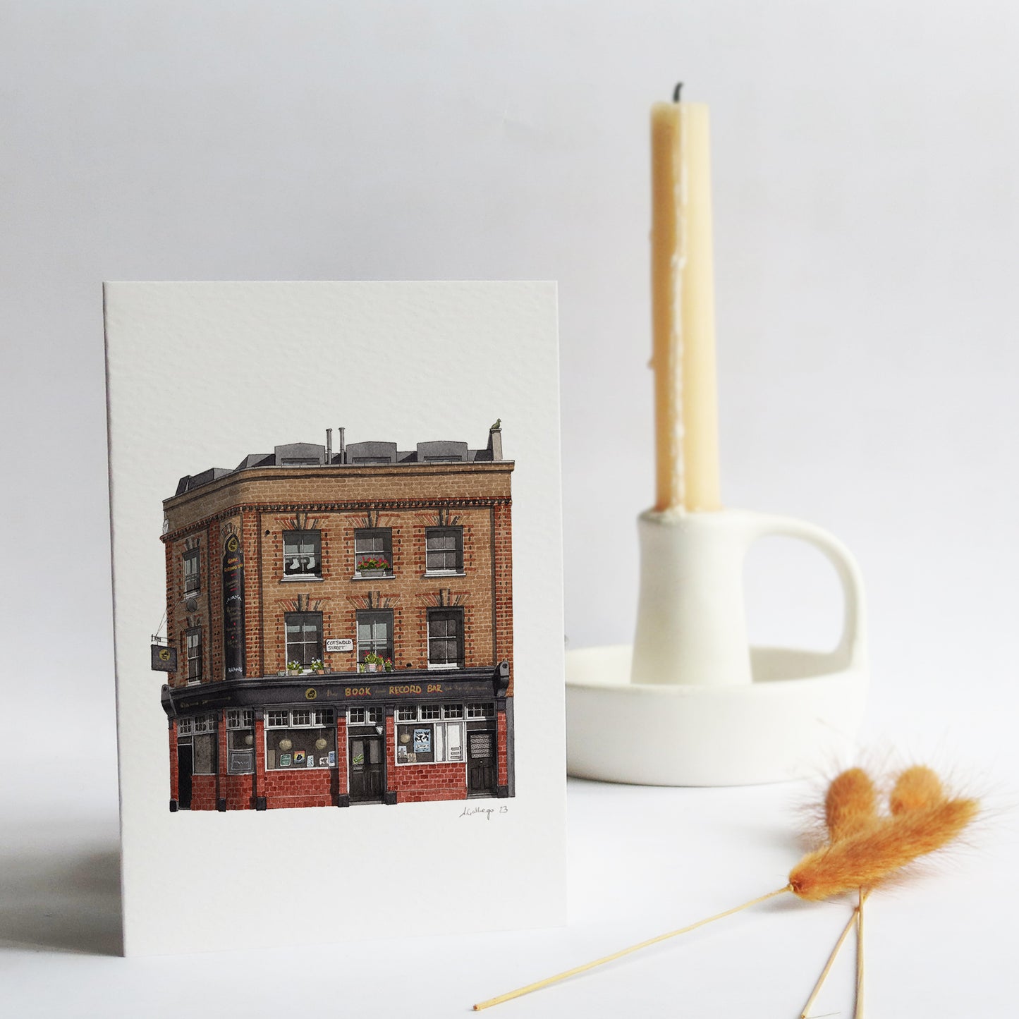 West Norwood - Book and Record bar - Greeting card with envelope