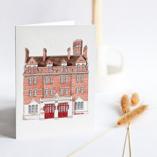 West Norwood - Old Fire Station - South London Theatre - Greeting card with envelope
