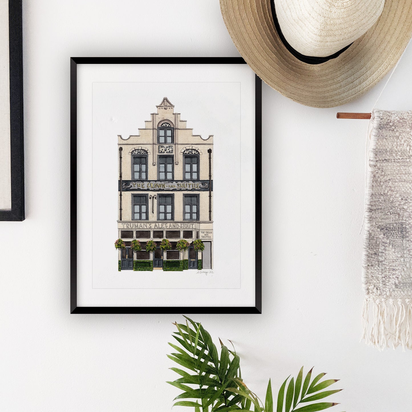 Shoreditch - Crown and Shutter Arms - Giclée Print (unframed) - East London