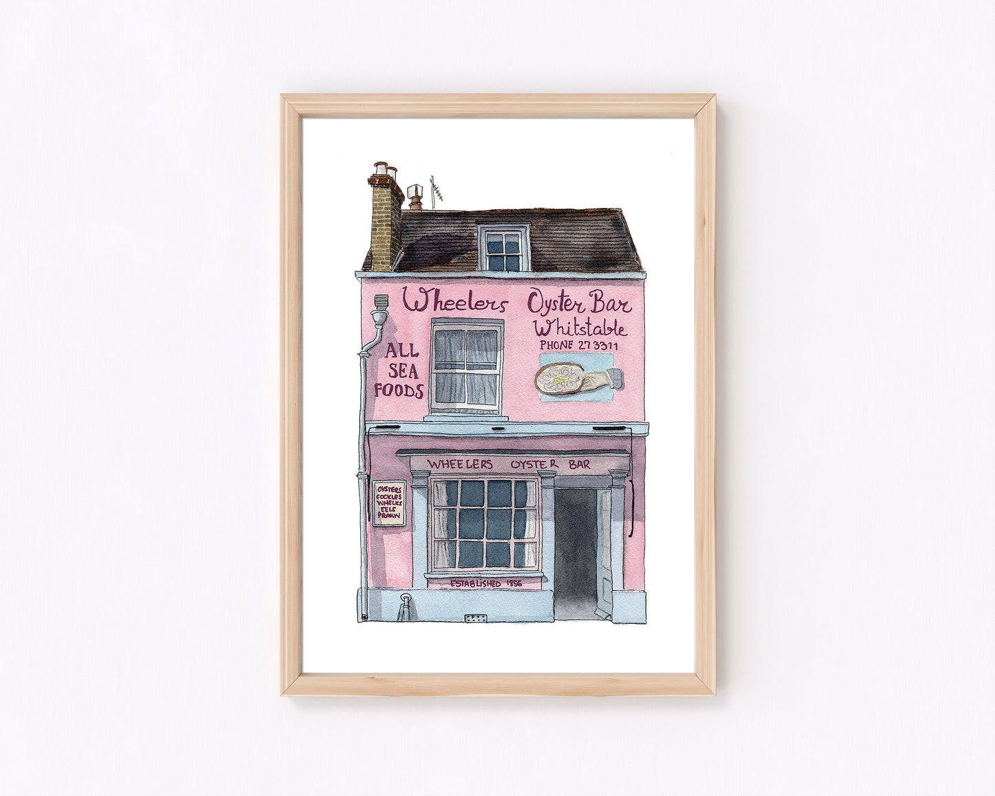 Whitstable - Wheeler's Oyster Bar - Giclée Print (unframed)