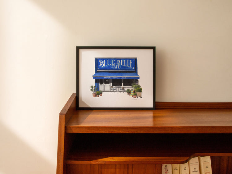 Penge - Blue Belle Cafe - Original watercolour painting (unframed)