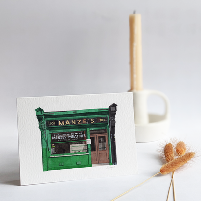 Deptford - Manze's Pie & Mash Shop - Greeting card with envelope