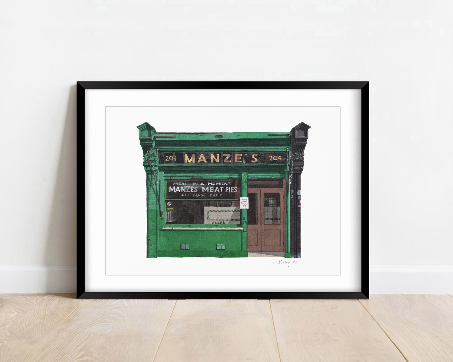 Deptford - Manze's - Pie & Mash shop - Giclée Print (unframed)