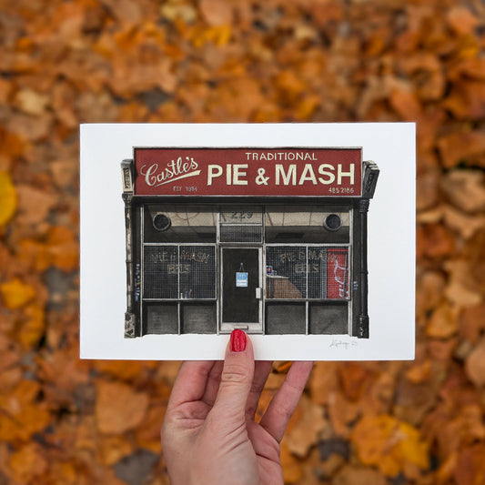 Camden - Castle's Pie & Mash shop - Giclée Print (unframed)