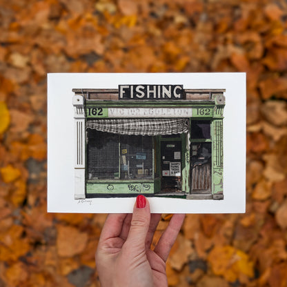 Gospel Oak - Sharp's Fishing Tackle shop - Giclée Print (unframed) - Hampstead