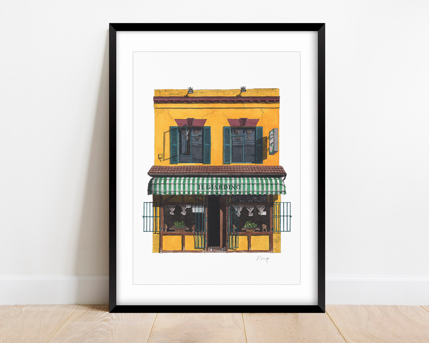 Peckham - Il Giardino restaurant - Giclée Print (unframed)