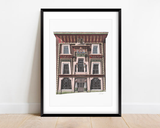 Cornwall - Penzance - The Egyptian House - Giclée Print (unframed)