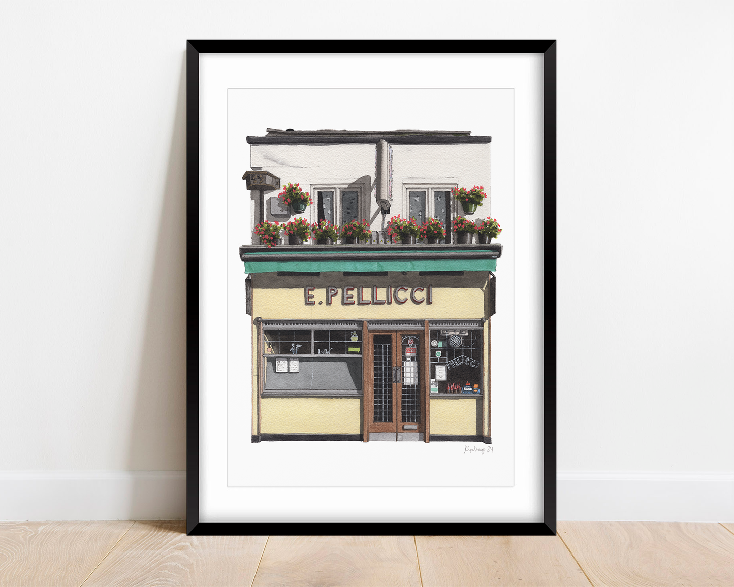 Bethnal Green - E Pellicci Cafe - Giclée Print (unframed