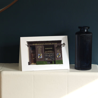 Gordon's Wine Bar London Art - Greeting card with envelope
