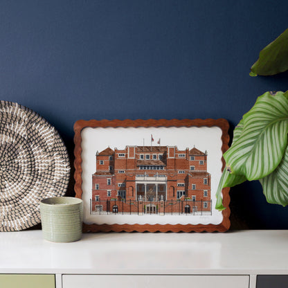 Oval Pavilion Cricket Ground Watercolour Print – South London Illustration (unframed)