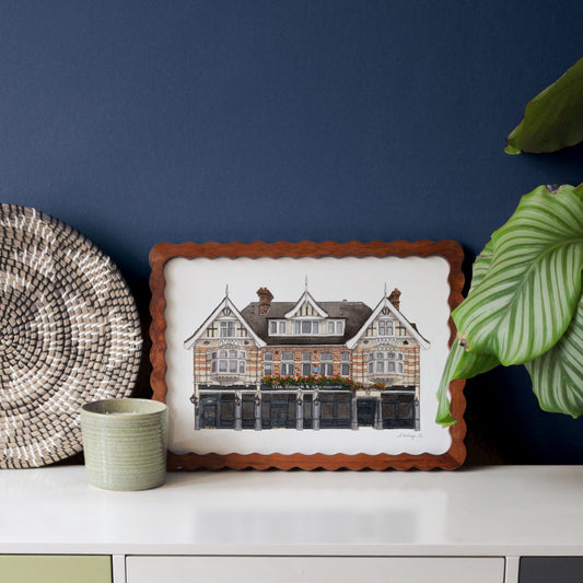 Dulwich Village - The Crown and Greyhound Pub - Giclée Print (unframed)