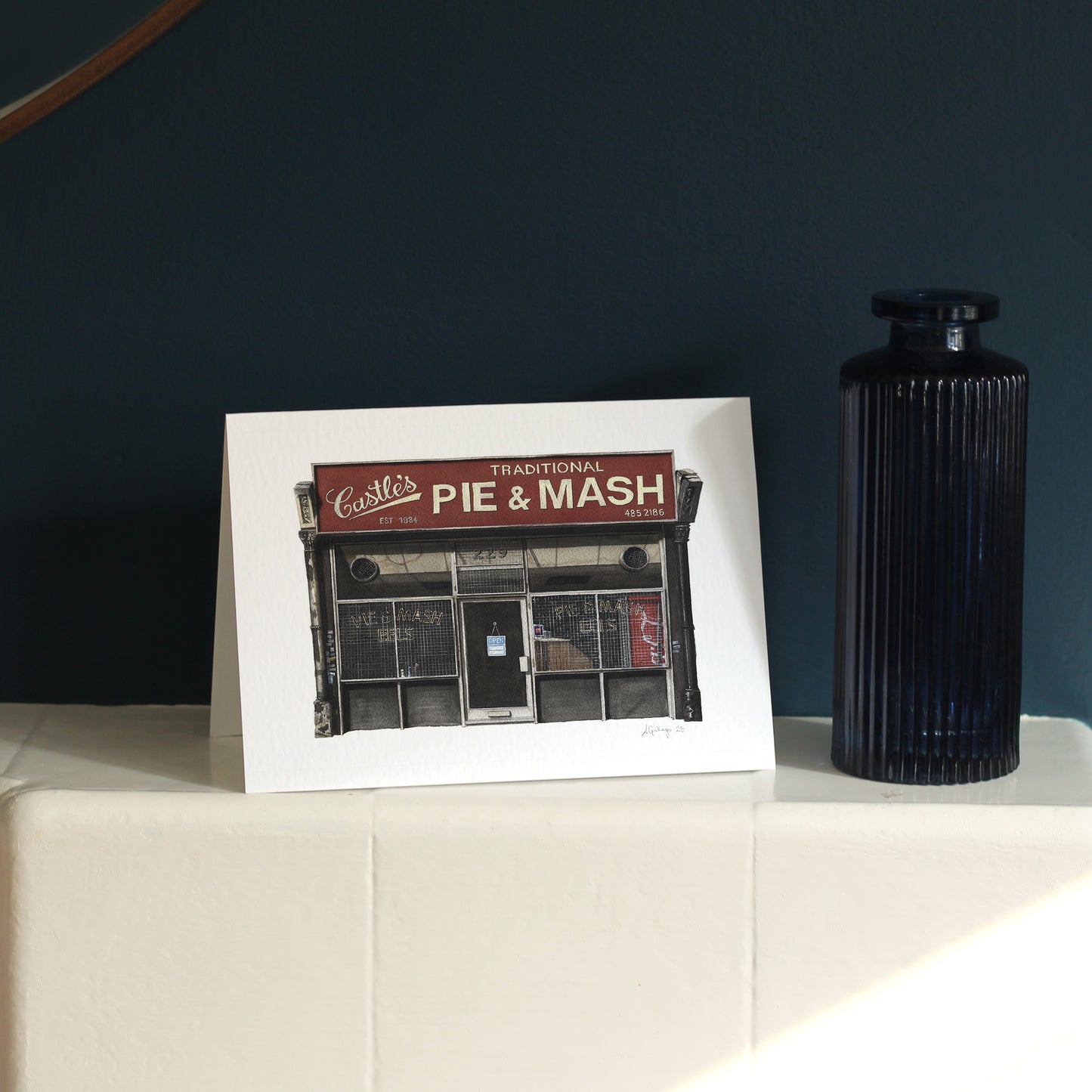 Camden - Castle's Pie & Mash Shop - Greeting card with envelope