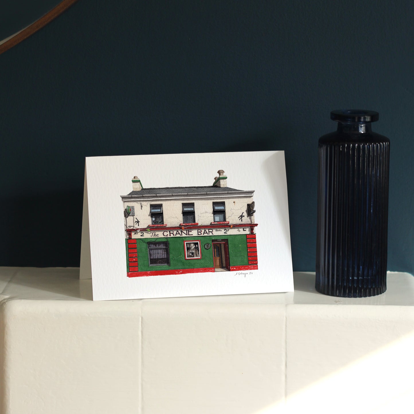 Galway - The Crane Bar - Greeting card with envelope - Ireland