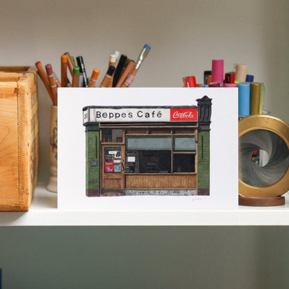 Farringdon - Beppe's Cafe - Giclée Print (unframed)