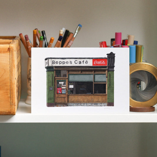 Farringdon - Beppe's Cafe - Giclée Print (unframed)