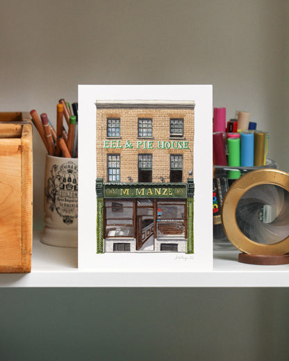 Peckham - M Manze Pie & Mash shop - Giclée Print (unframed)