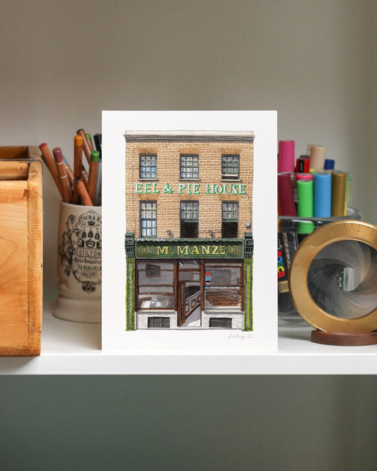 Peckham - M Manze Pie & Mash shop - Giclée Print (unframed)