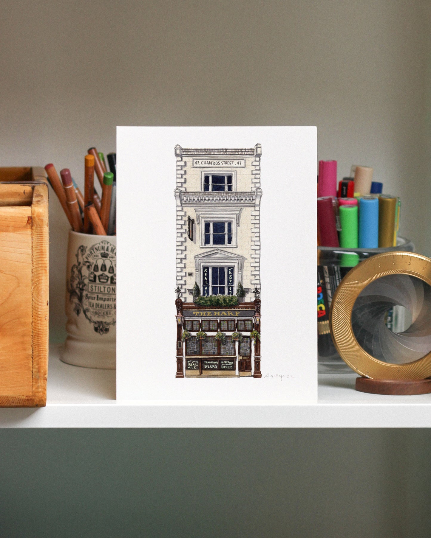 Covent Garden - The Harp pub - Giclée Print (unframed)