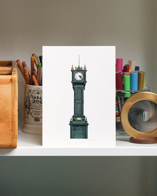 Herne Hill - Brockwell Park Clock - Giclée Print (unframed)