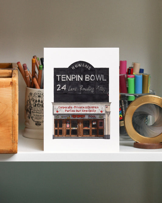 Finsbury Park - Rowans Tenpin Bowl - Giclée Print (unframed) - Islington