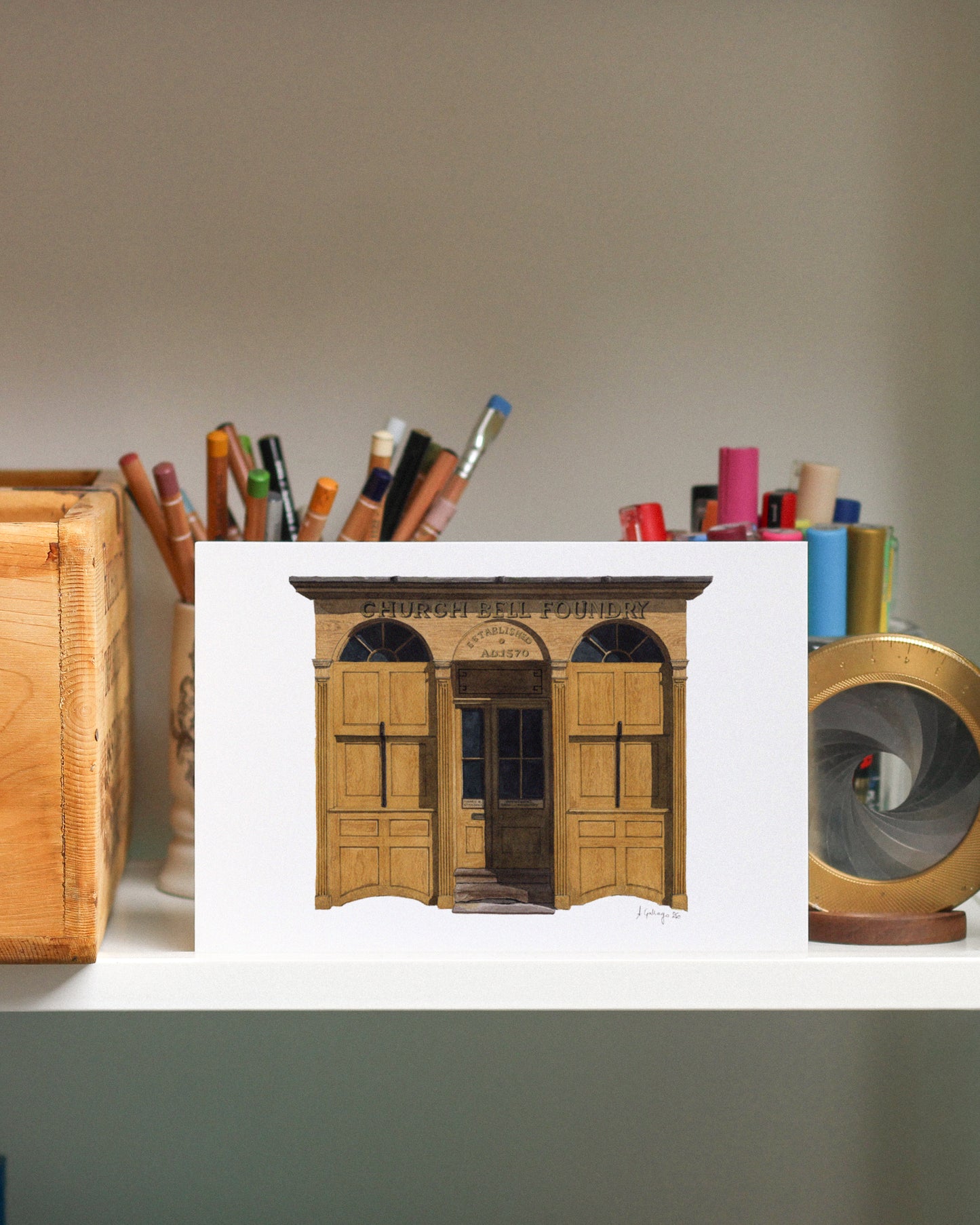 Whitechapel Church Bell Foundry - Giclée Print (unframed) - East London