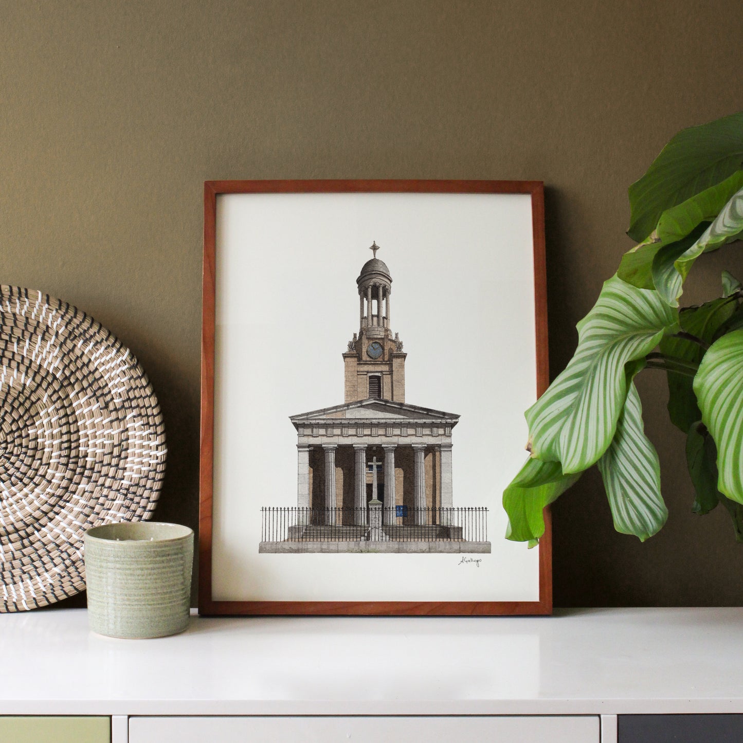 Kennington - St Mark's church - Greeting card with envelope - Oval