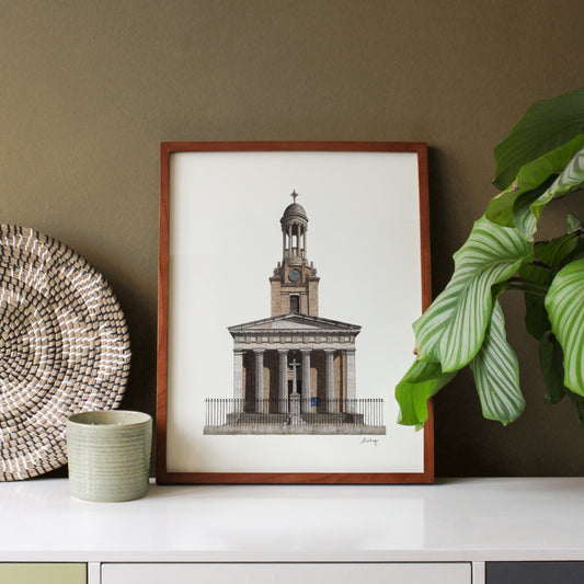 Kennington - St Mark's church - Greeting card with envelope - Oval