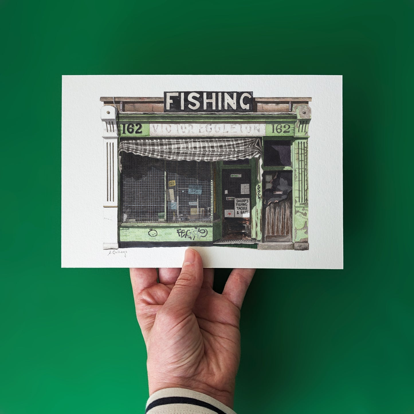 Gospel Oak - Sharp's Fishing Tackle shop - Giclée Print (unframed) - Hampstead