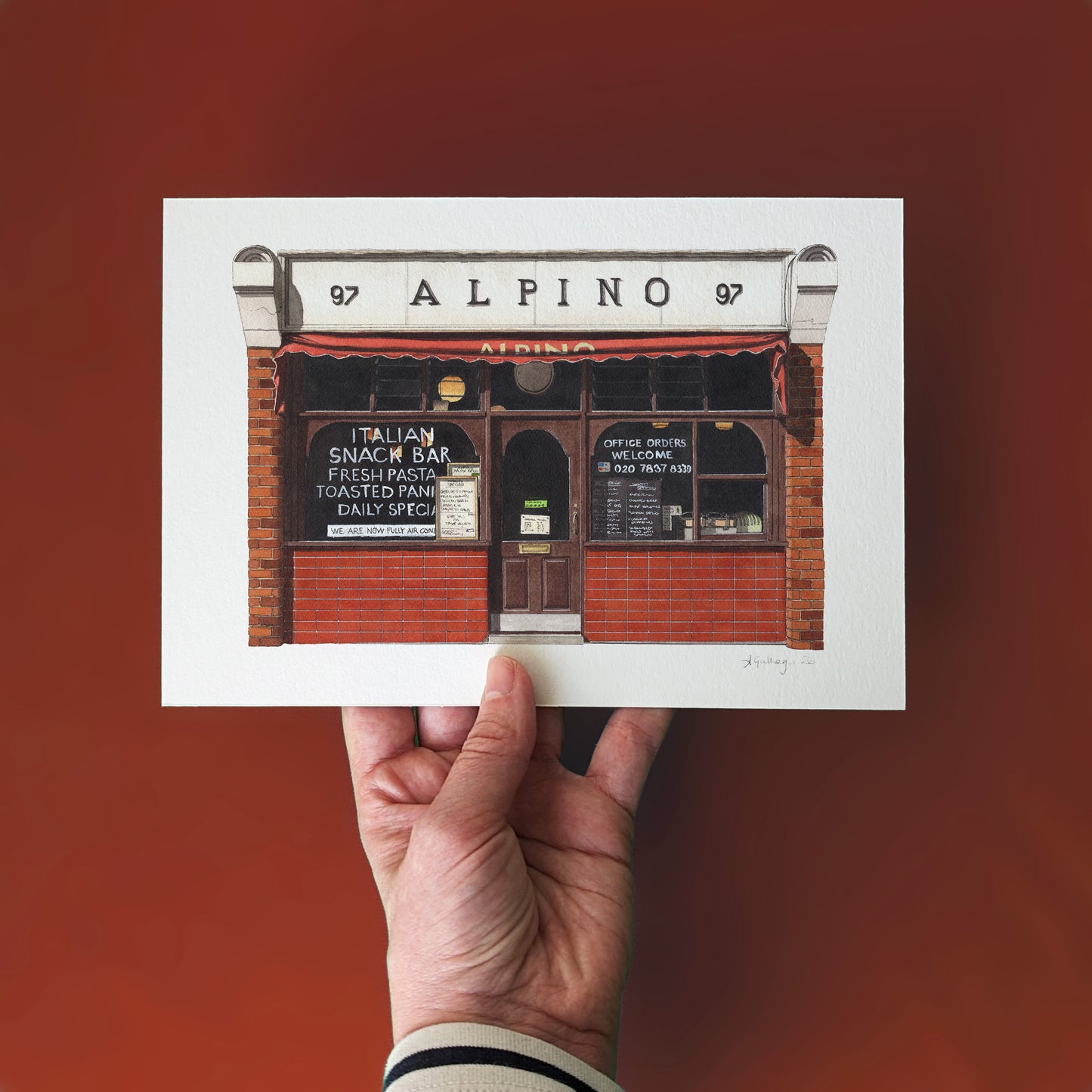 Angel - Alpino Cafe - Giclée Print (unframed)