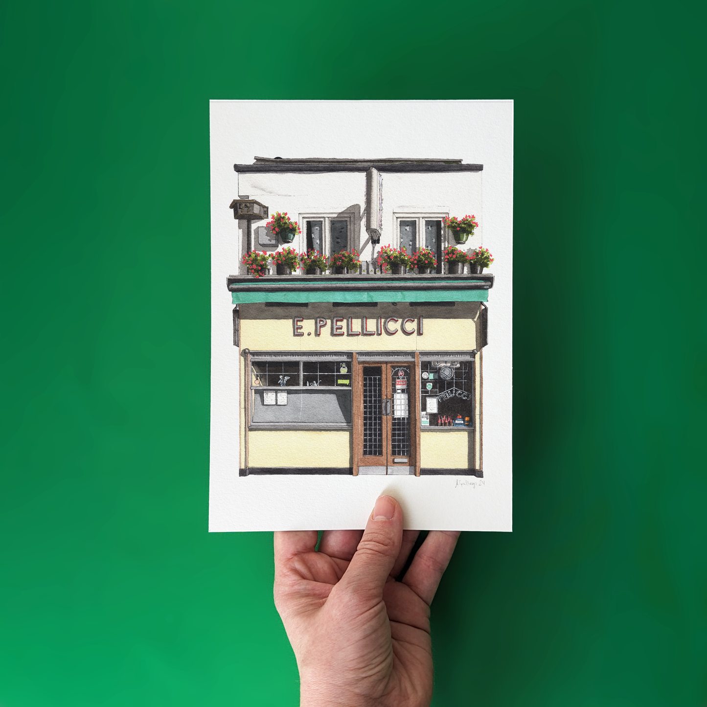 Bethnal Green - E Pellicci Cafe - Giclée Print (unframed