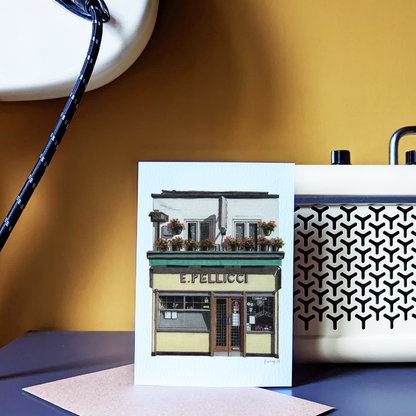 Bethnal Green -  E Pellicci - Greeting card with envelope