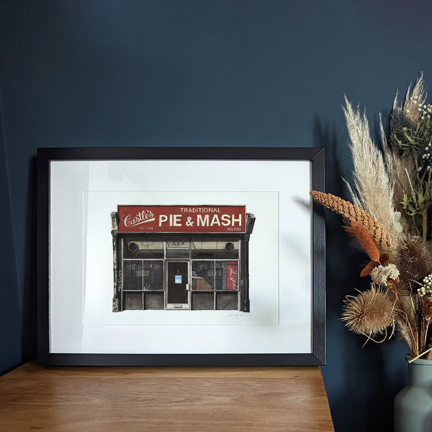 Camden - Castle's Pie & Mash shop - Giclée Print (unframed)