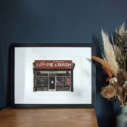 Camden - Castle's Pie & Mash shop - Giclée Print (unframed)