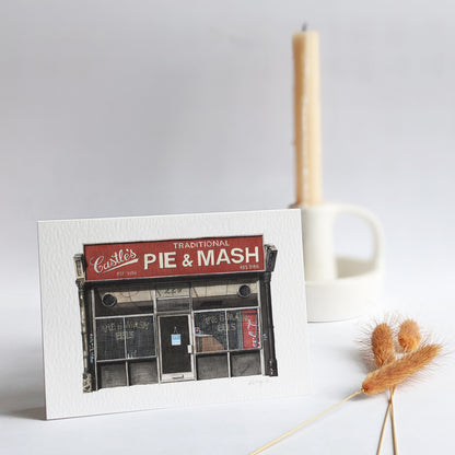 Camden - Castle's Pie & Mash Shop - Greeting card with envelope