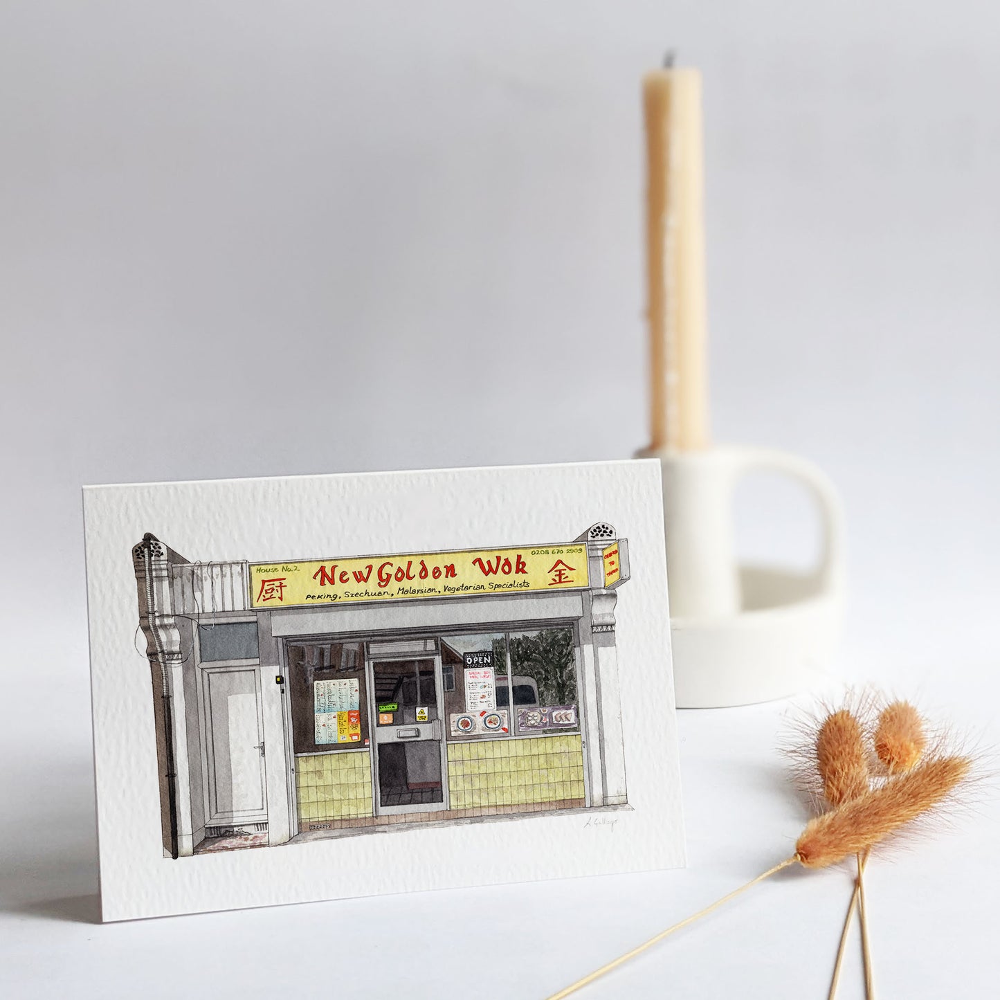 West Norwood - New Golden Wok - Greeting card with envelope