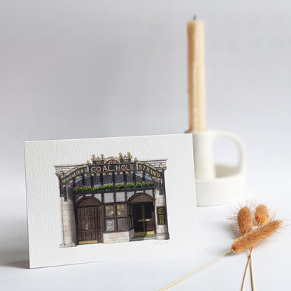 Strand - The Coal Hole pub - Greeting card with envelope