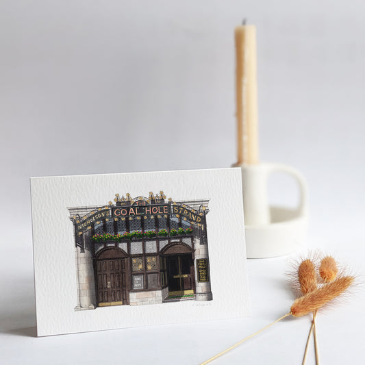 Strand - The Coal Hole pub - Greeting card with envelope