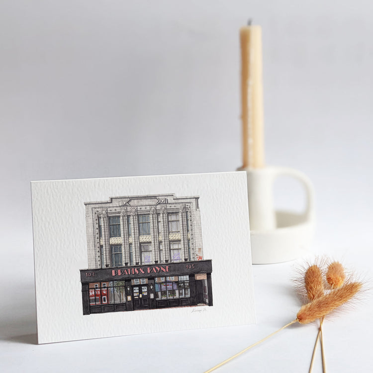 Streatham - Pratts & Payne pub - Greeting card with envelope