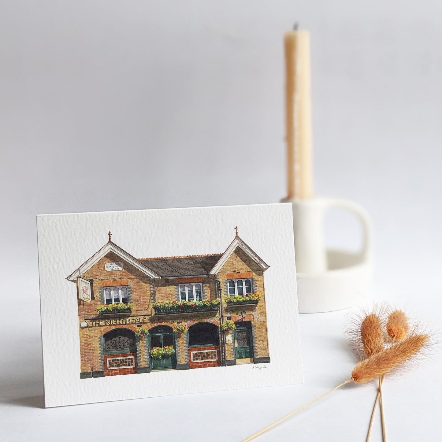 Balham - The Nightingale - Greeting card with envelope