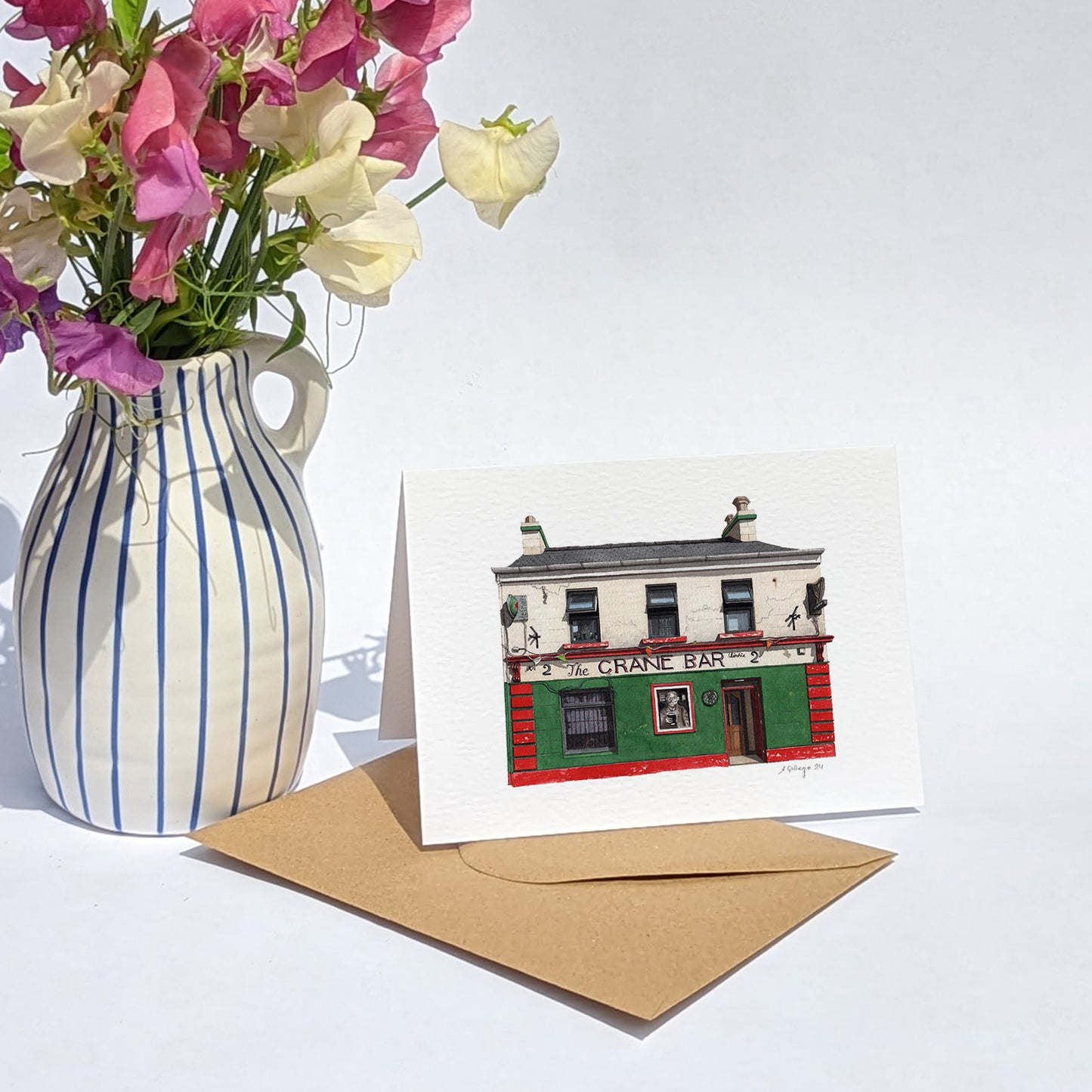 Galway - The Crane Bar - Greeting card with envelope - Ireland