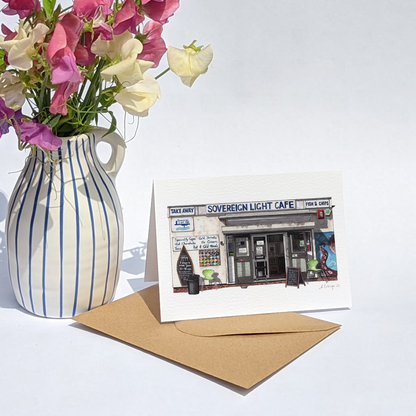 Bexhill - Sovereign Light Cafe - Greeting card with envelope