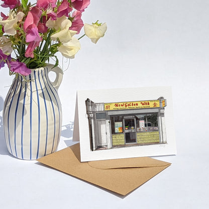 West Norwood - New Golden Wok - Greeting card with envelope