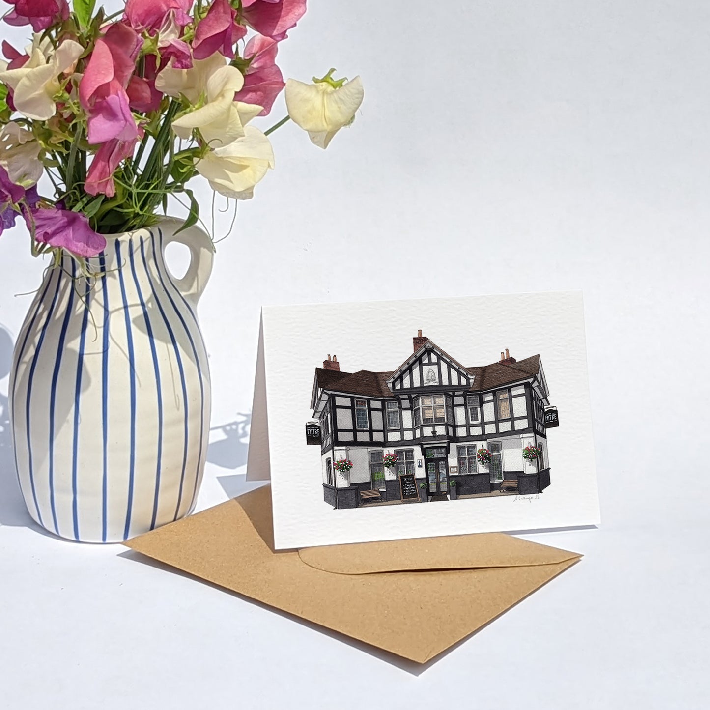 Fulham - The Mitre - Greeting card with envelope