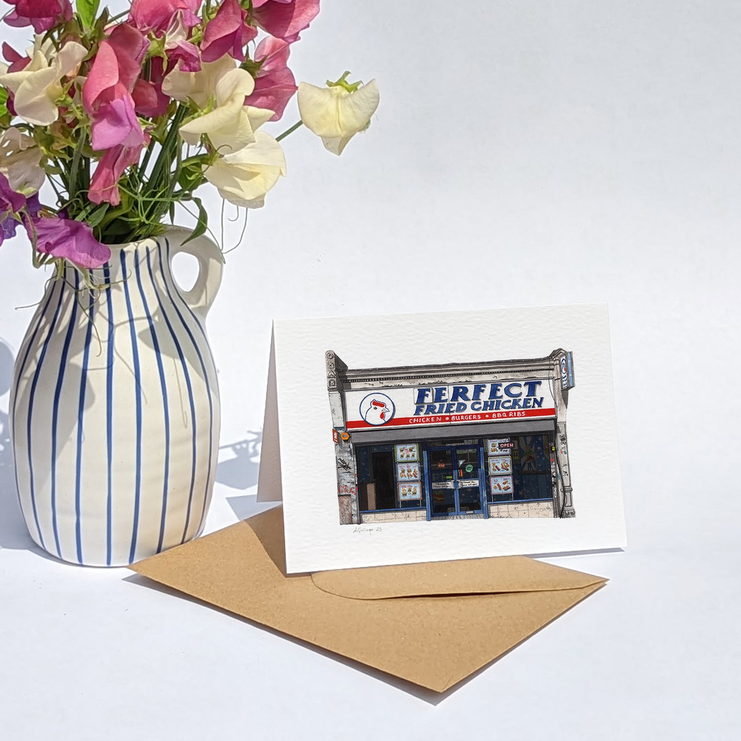 Forest Hill - Ferfect Fried Chicken Shop - Greeting card with envelope