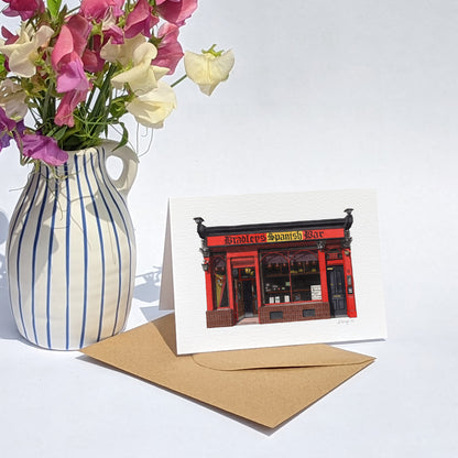 Soho - Bradley's Spanish Bar - Greeting card with envelope