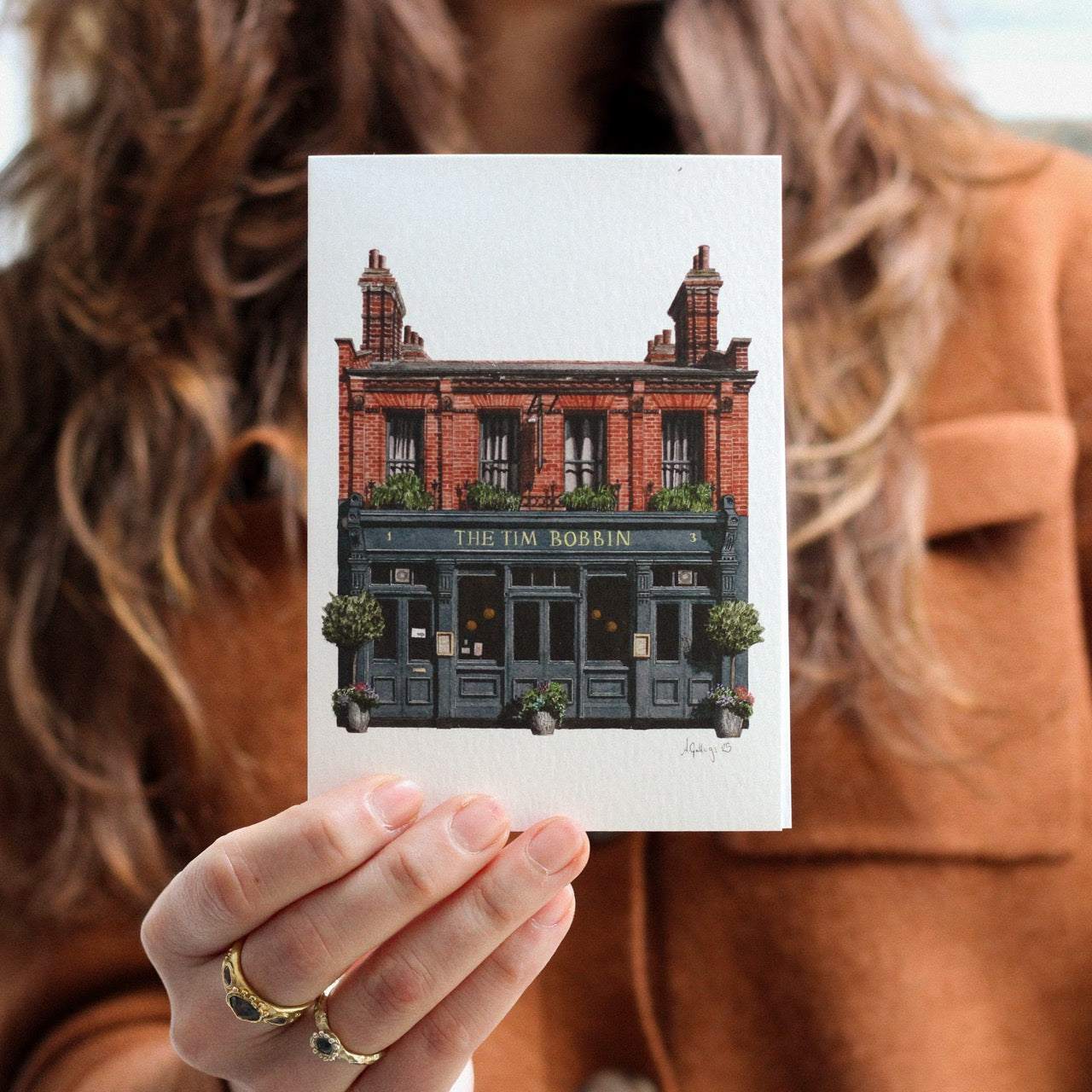 Clapham - The Tim Bobbin SW4 - Greeting card with envelope