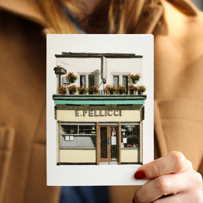 Bethnal Green -  E Pellicci - Greeting card with envelope