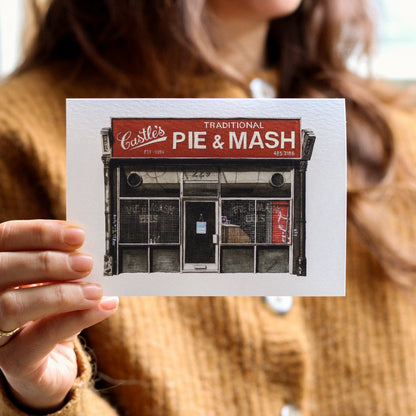 Camden - Castle's Pie & Mash Shop - Greeting card with envelope